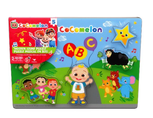 5-PIECE JUMBO WOODEN PUZZLE - COCOMELON MUSICAL (ENGLISH ONLY)