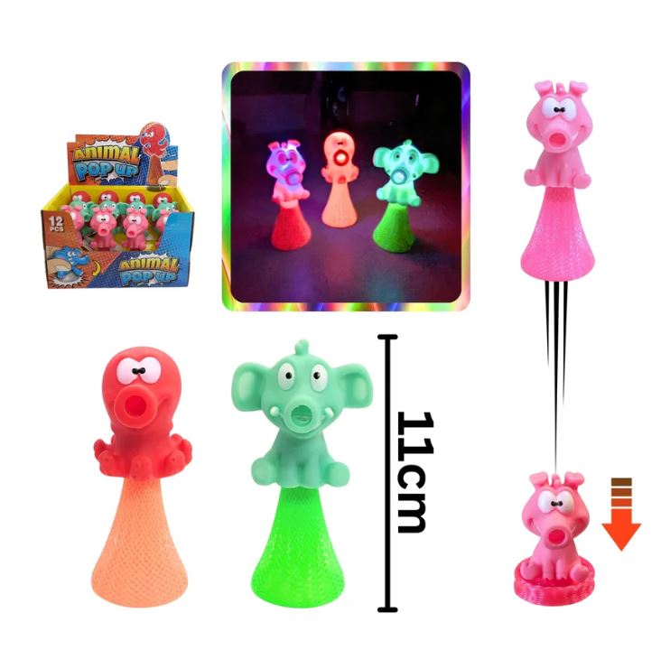 FLASHING POP-UP ANIMALS ASST