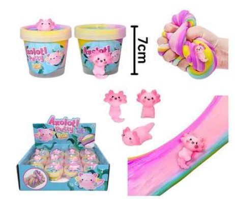 GLUE (SLIME) - AXOLOTL FLUFFY ULTRA-SOFT WITH FIGURINE 140G