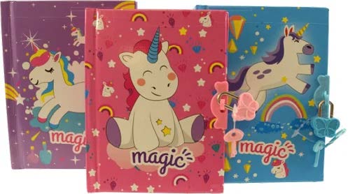 JOURNAL INTIME DE LICORNE AVEC CADENAS ASST