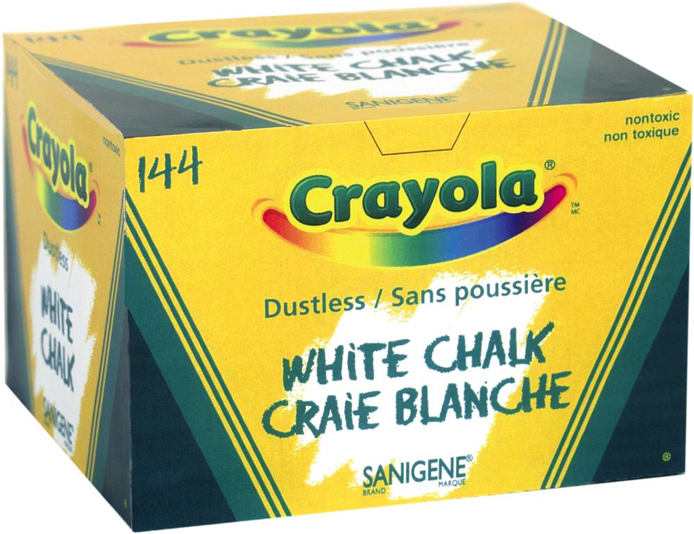 CRAYOLA - 144 CRAIES BLANCHES SANS POUSSIÈRE