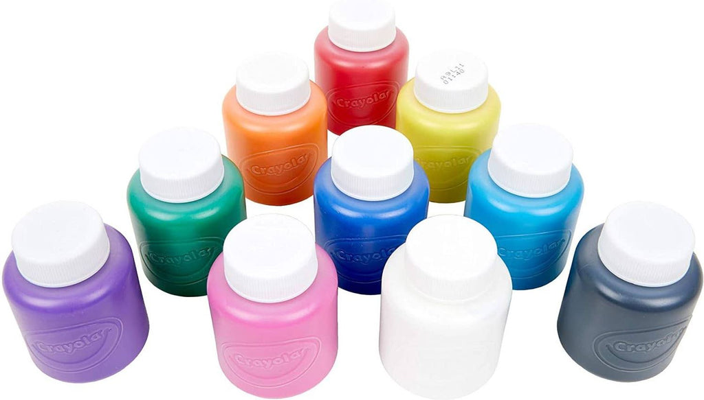 CRAYOLA - 10 BOUTEILLES PEINTURE LAVABLE