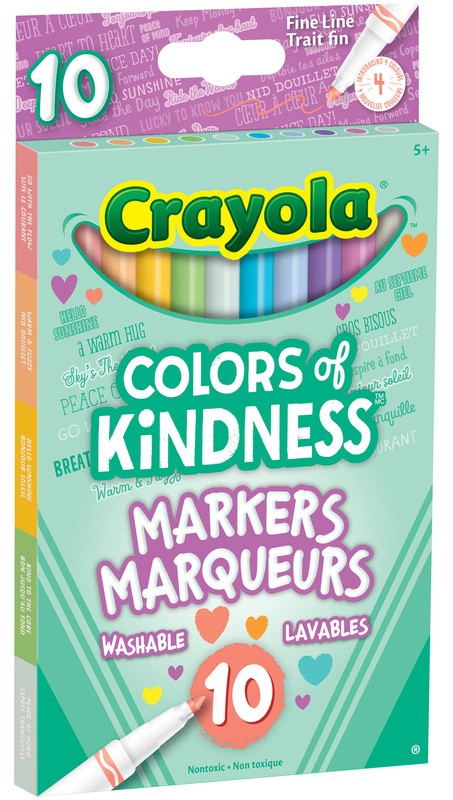 CRAYOLA - 10 MARQUEURS LAVABLES À POINTE FINE
