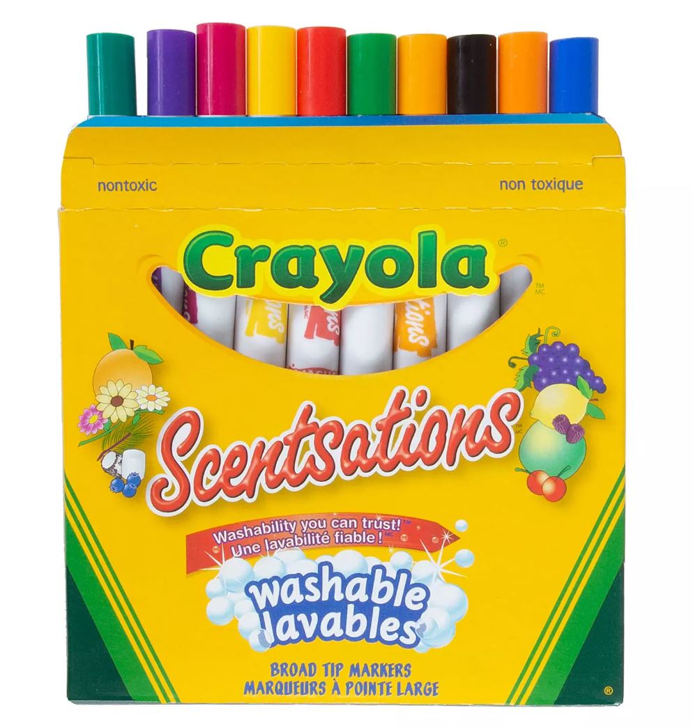 CRAYOLA - 10 MARQUEURS LAVABLES SCENTSATIONS