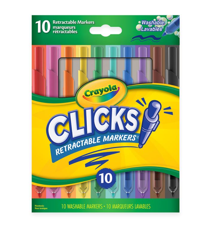 CRAYOLA - 10 CLICK RETRACTABLE MARKERS