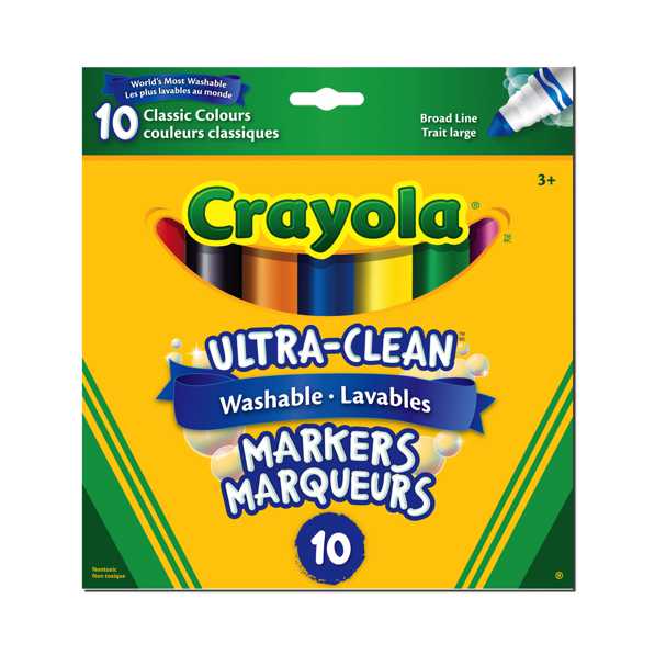 CRAYOLA - 10 ULTRA-WASHABLE MARKERS