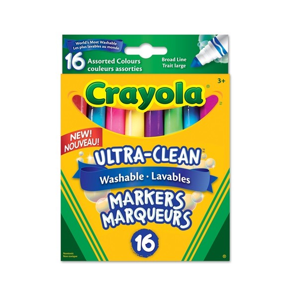 CRAYOLA 16 MARQUEURS LAVABLES