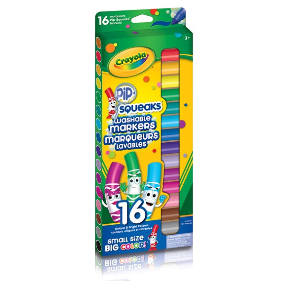 CRAYOLA - 16 PIP-SQUEAKS WASHABLE MARKERS