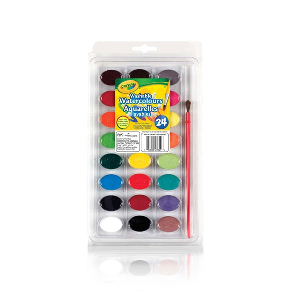 CRAYOLA - 24 WASHABLE WATERCOLOURS