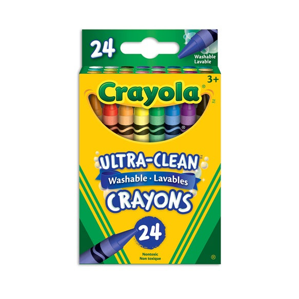 CRAYOLA - 24 CRAYONS CIRE LAVABLES