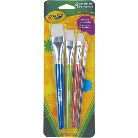 CRAYOLA - 4 GROS PINCEAUX PLATS