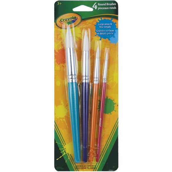 CRAYOLA - 4 LARGE ROUND BRUSHES