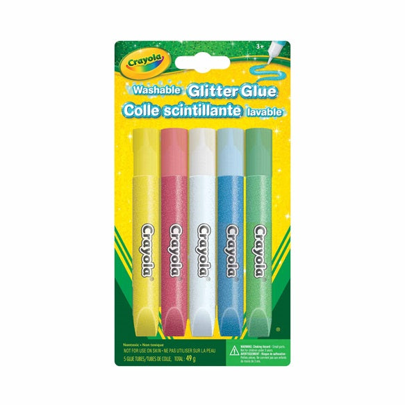 CRAYOLA - 5 WASHABLE GLITTER GLUES