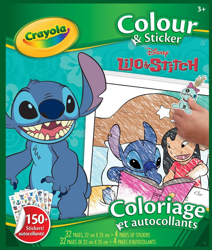 CRAYOLA - COLOURING BOOK 32 PAGES + STICKERS - LILO AND STITCH
