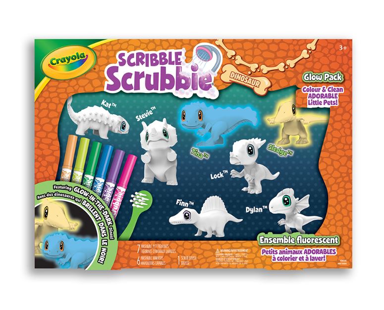 CRAYOLA - SCRIBBLE SCRUBBIE - DINOSAUR 7 PIECES