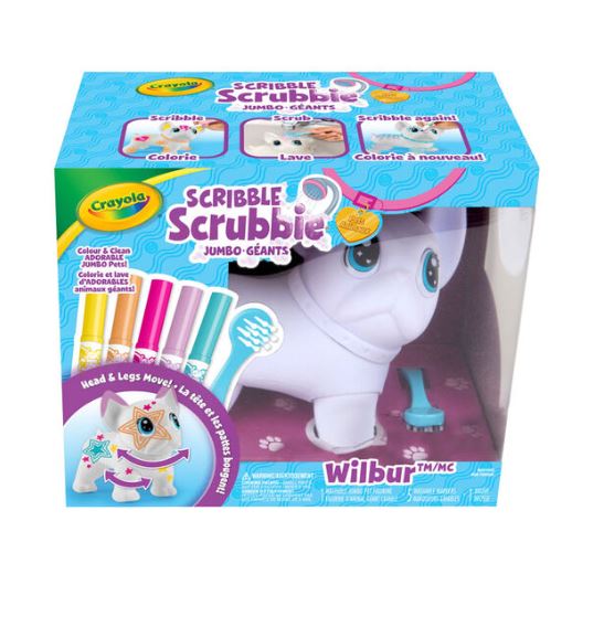 CRAYOLA - SCRIBBLE SCRUBBIE - JUMBO POUR ANIMAL DOMESTIQUE – BIG WILBUR