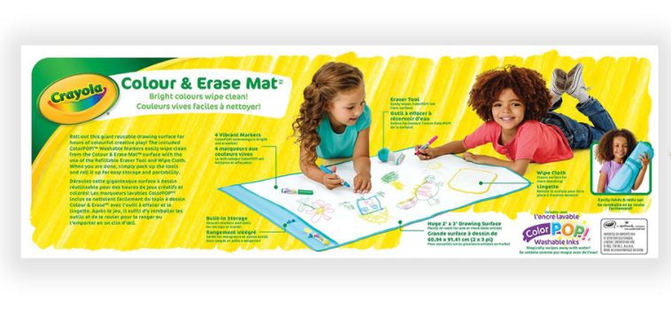 CRAYOLA - COLOUR & ERASE MAT