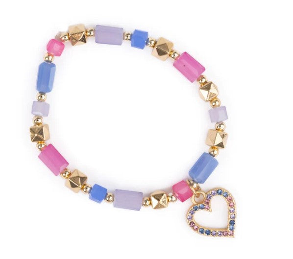 SHIMMERING HEART PENDANT BRACELET