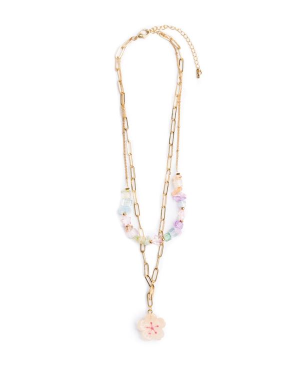 CHIC BOUTIQUE GARDEN GEMSTONE NECKLACE