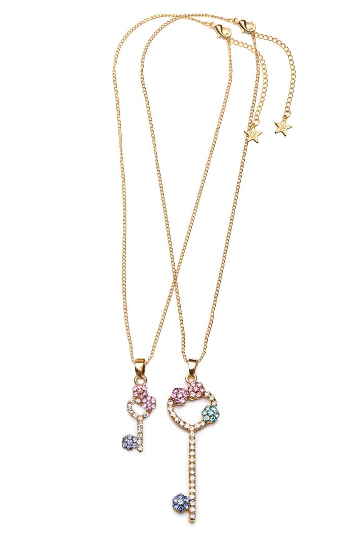 SHINY KEY PENDANT NECKLACE SET