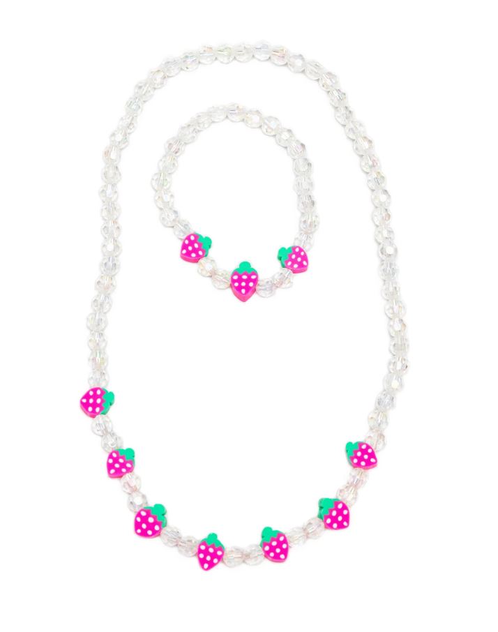 STRAWBERRY NECKLACE AND BRACELET SET