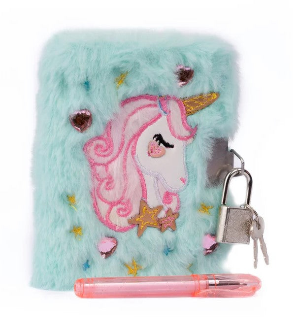 JOURNAL INTIME PELUCHE AVEC CADENAS LICORNE