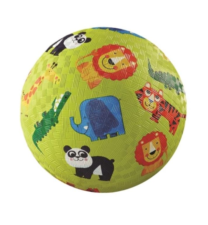 5" GREEN PLAY BALL - JUNGLE ANIMALS