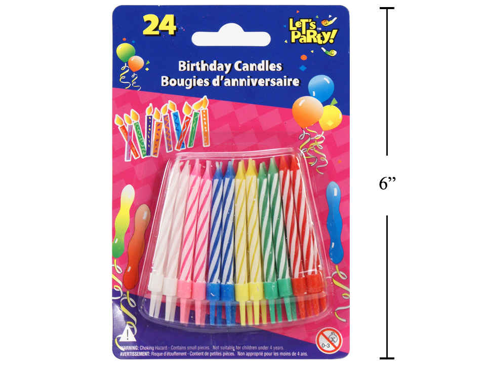 24 BOUGIES DE FÊTE