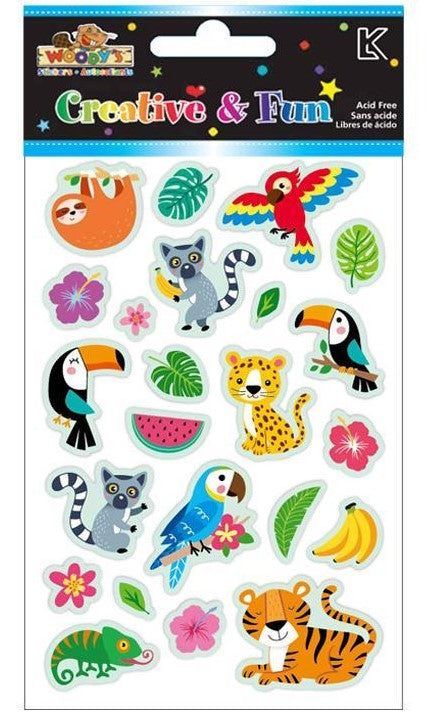 TROPICAL ANIMAL STICKERS (PUFFY)