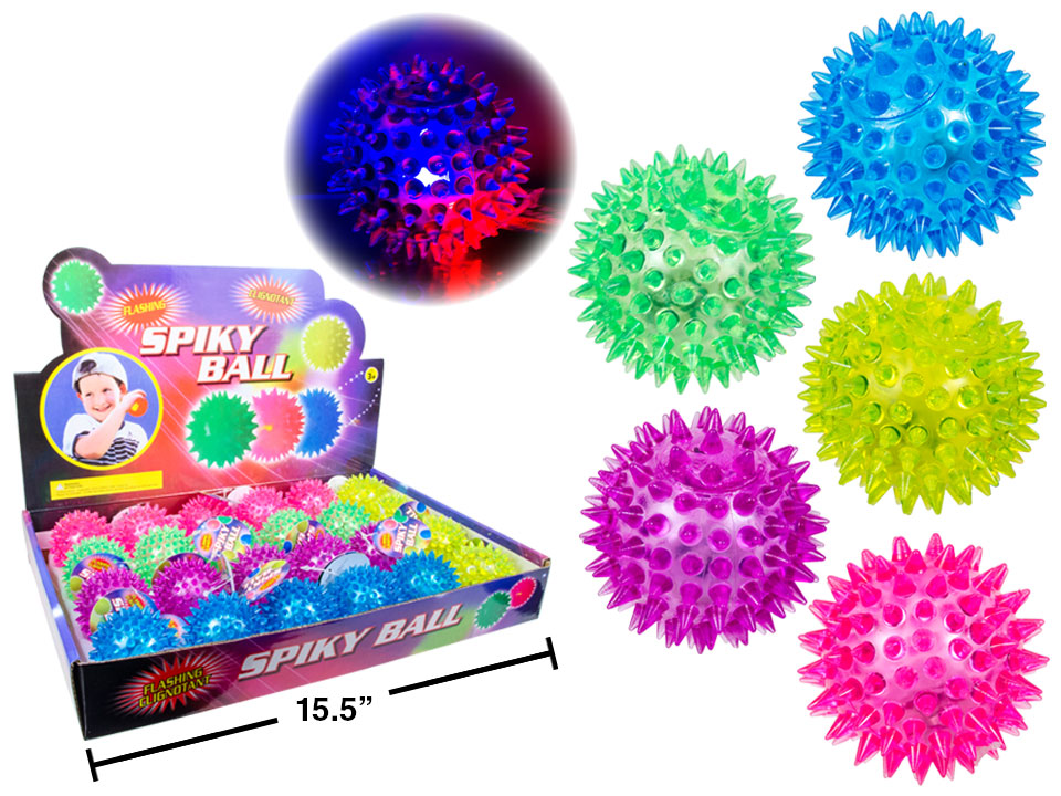 SPIKY LIGHT-UP BALL ASST