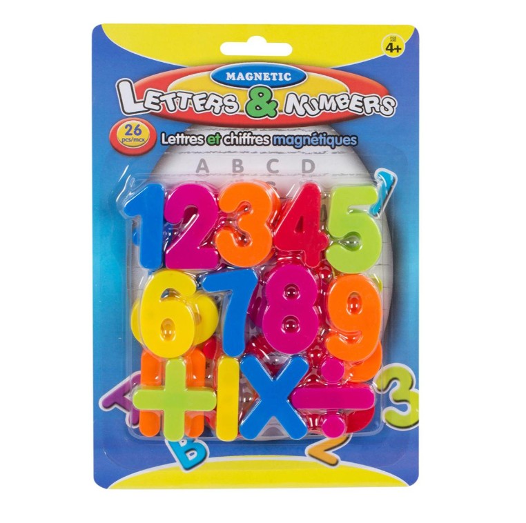 PLASTIC MAGNETIC NUMBERS 26 PIECES