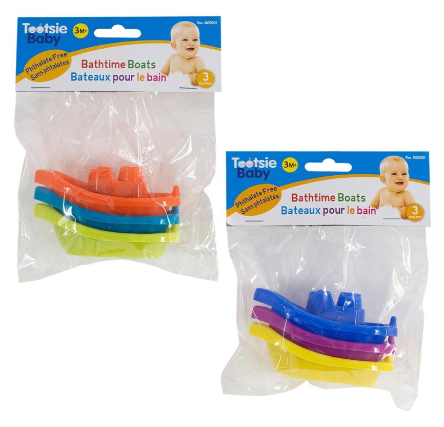 SET OF 3 BATH BOATS