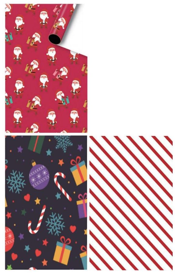 CHRISTMAS WRAPPING PAPER 40"X144" EXTRA-WIDE SINGLE ROLL (40 SQ FT)
