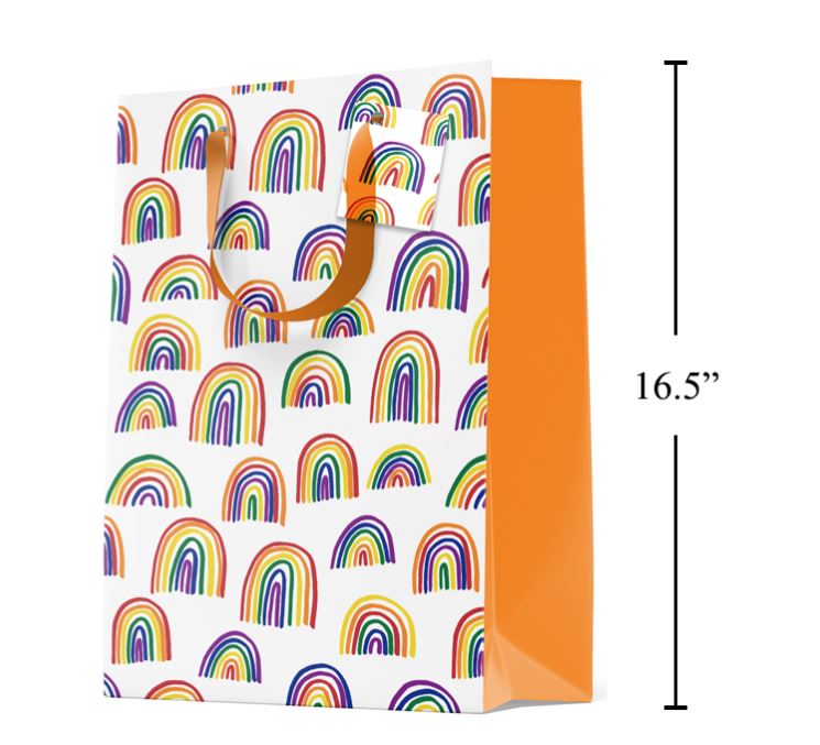 SAC CADEAU LARGE - ARC-EN-CIEL MAT