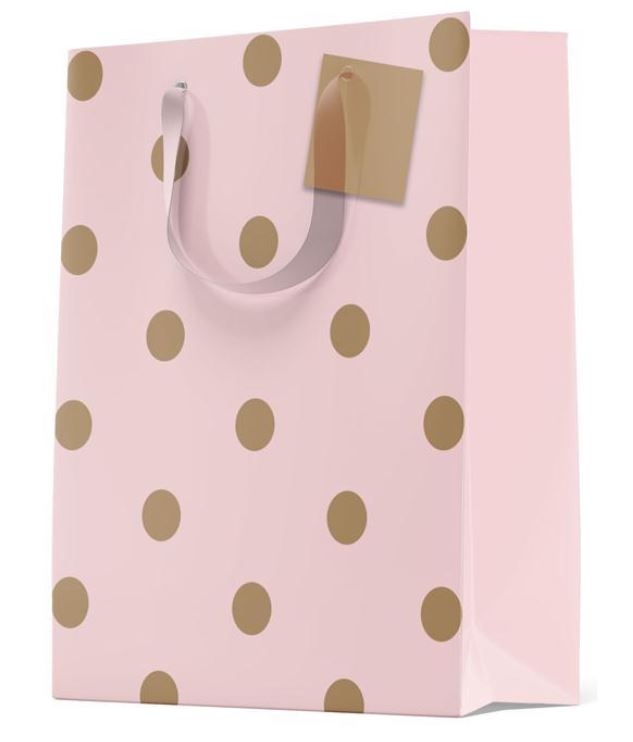 MINI GIFT BAG - MATTE ROSE GOLD SPOTS