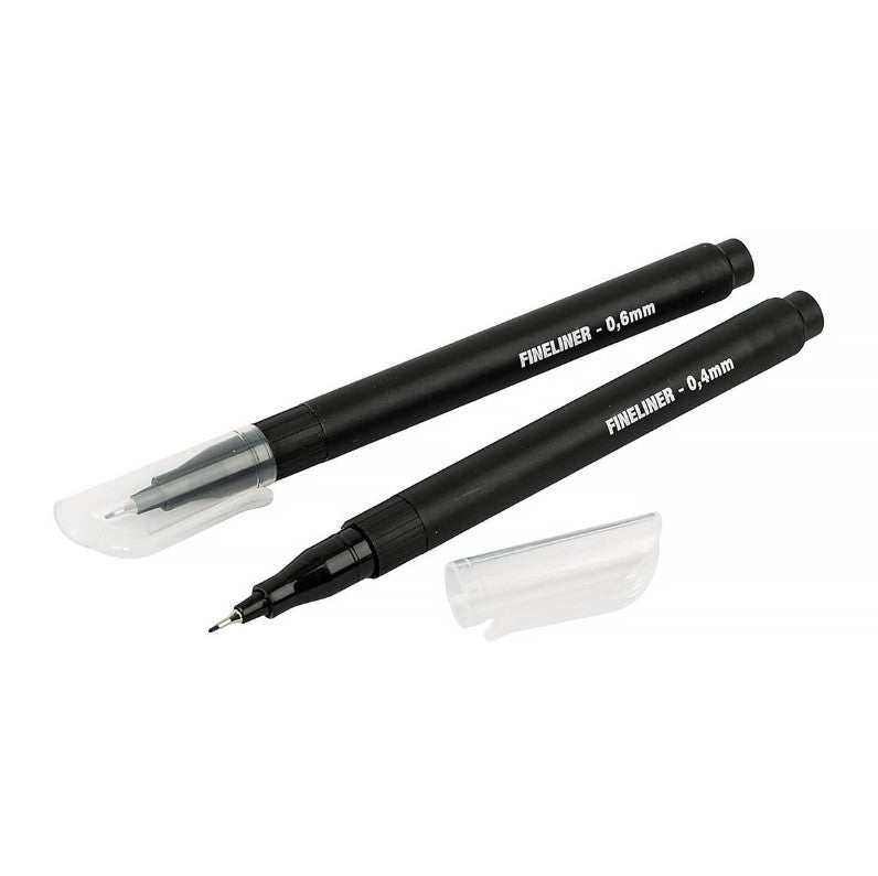 TIME 4 CRAFTS - ENSEMBLE DE 10 CRAYONS À ENCRE - STYLOS À POINTE NOIRE DE TAILLES DIFFÉRENTES
