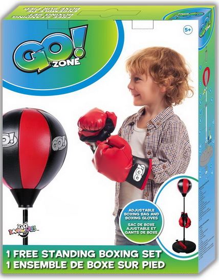 GO! ZONE - FLOOR BOXING SET WITH GLOVES (PUNCHING BAG)