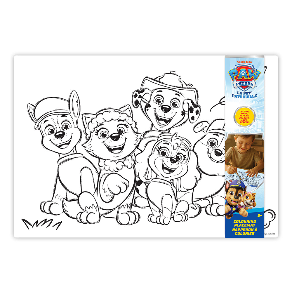 COLORING PLACEMAT - PAW PATROL