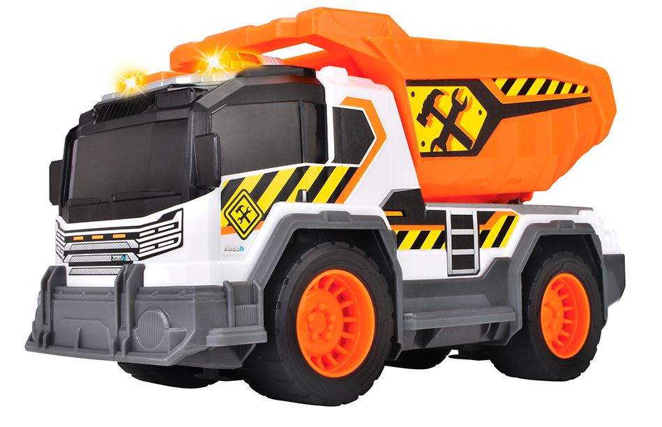 DICKIE CITY HEROES - CAMION-BENNE SON ET LUMIÈRE (30 CM)