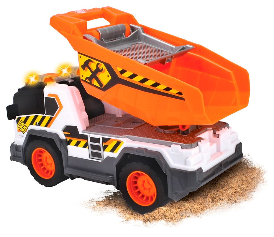 DICKIE CITY HEROES - CAMION-BENNE SON ET LUMIÈRE (30 CM)