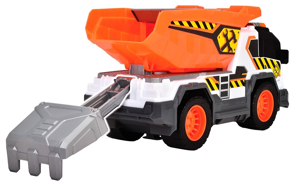 DICKIE CITY HEROES - CAMION-BENNE SON ET LUMIÈRE (30 CM)