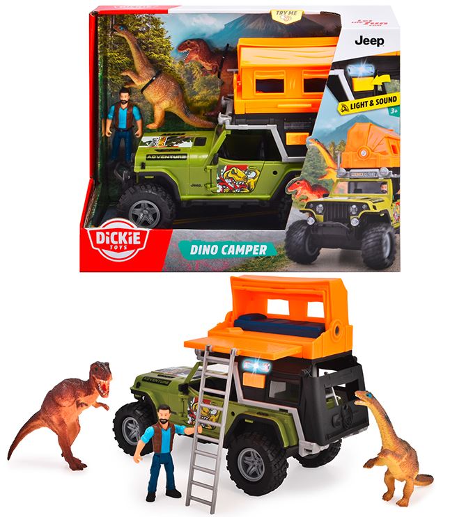 DICKIE - DINO CAMPING SOUND AND LIGHT 23 CM 1:24