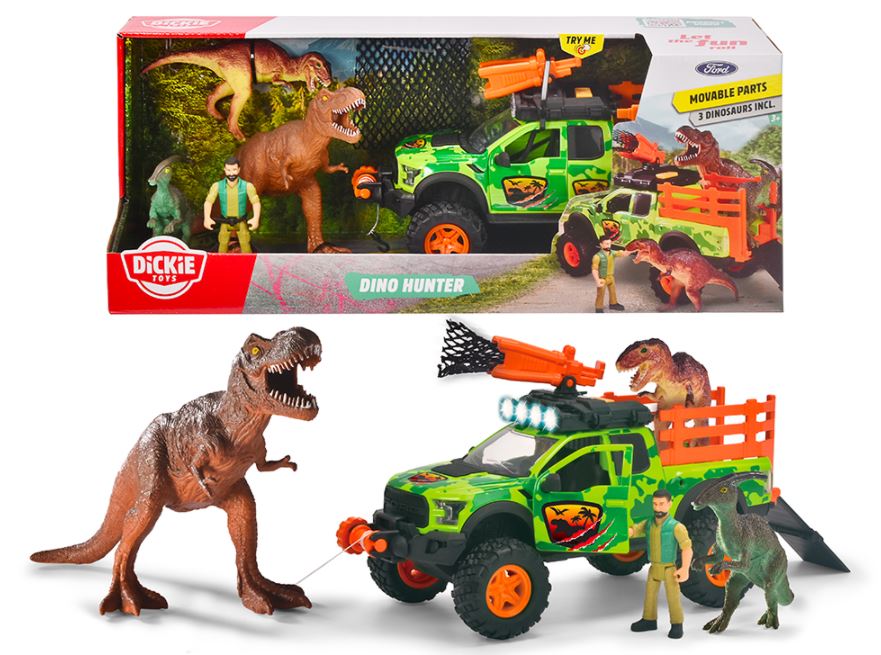 DICKIE - DINO HUNTER SOUND AND LIGHT 28 CM 1:24