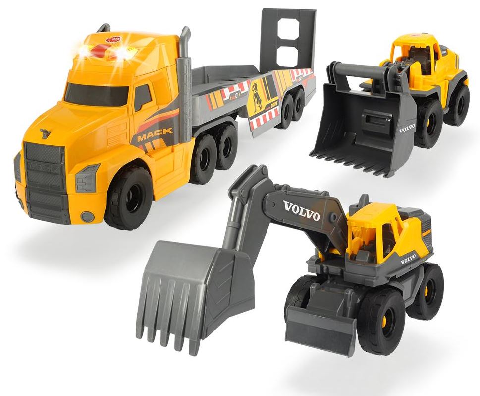 DICKIE - MACK-VOLVO CAMION HEAVY LOADER SONS ET LUMIÈRES 70 CM