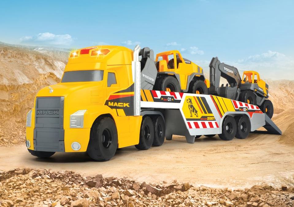 DICKIE - MACK-VOLVO CAMION HEAVY LOADER SONS ET LUMIÈRES 70 CM