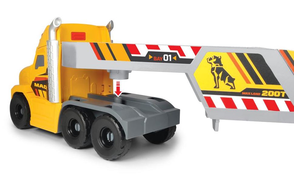 DICKIE - MACK-VOLVO CAMION HEAVY LOADER SONS ET LUMIÈRES 70 CM