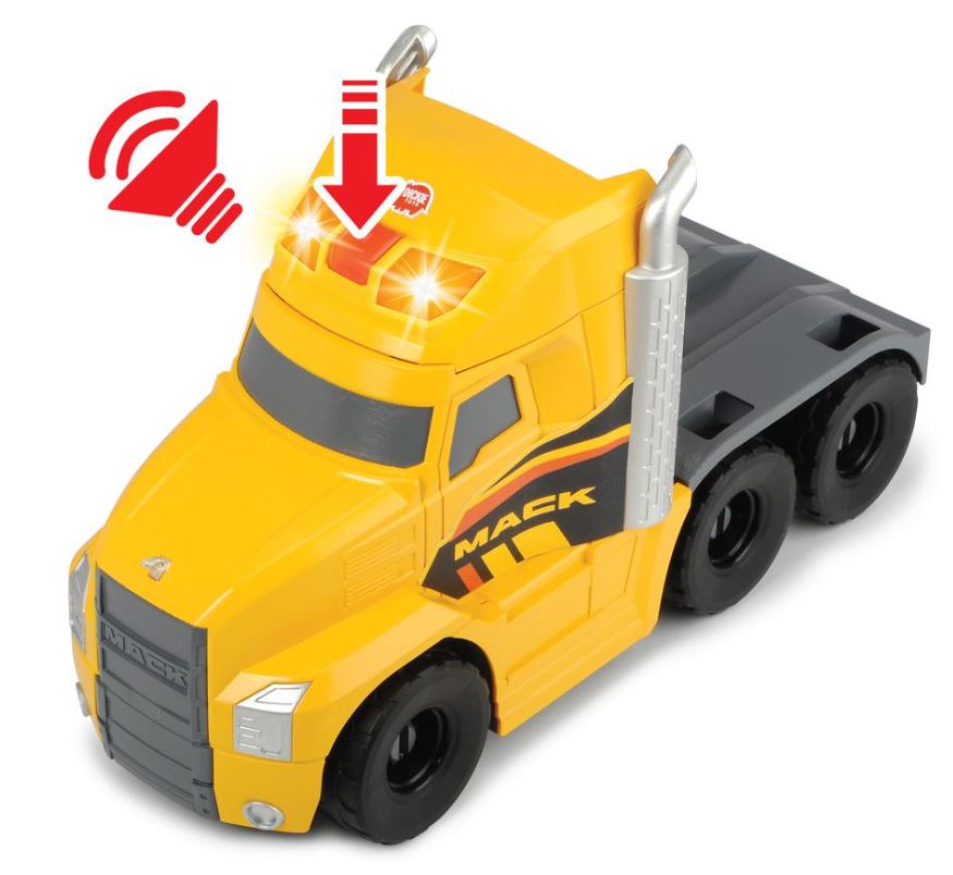 DICKIE - MACK-VOLVO CAMION HEAVY LOADER SONS ET LUMIÈRES 70 CM