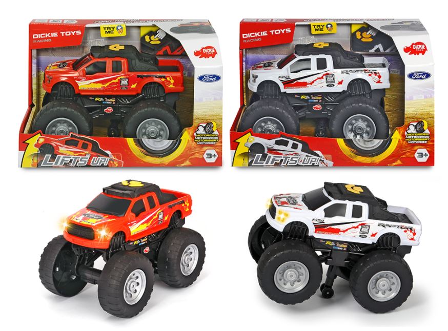 DICKIE - RACING FORD RAPTOR - WHEELIE SOUND AND LIGHTS 25.5 CM ASSORTED