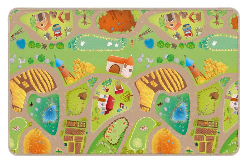 HOK - TAPIS POUR VOITURES RÉVERSIBLE (VILLE/FERME DOUX)