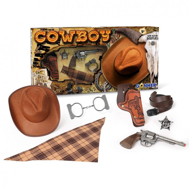GONHER - DELUXE COWBOY SET 8-SHOT METAL REVOLVER